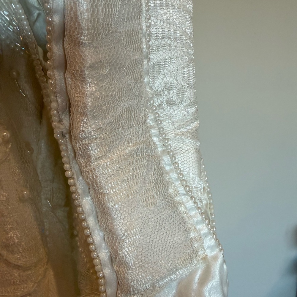 Vintage Scala White Beaded Maxi Dress - Picture 10 of 12